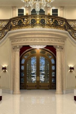  Stained glass doors in the interior