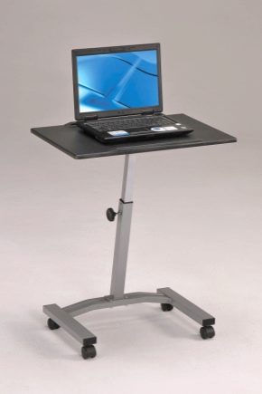 Hur man väljer ett bord för en bärbar dator på hjul?