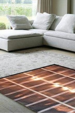 Calefacción por suelo radiante móvil bajo la alfombra.