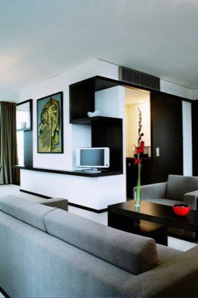  Disenyo ng living room sa high-tech na estilo