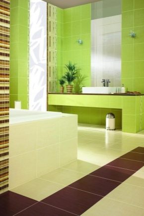  How to choose a green tile for the bathroom?