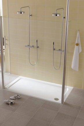  Types and parameters of shower trays of artificial stone