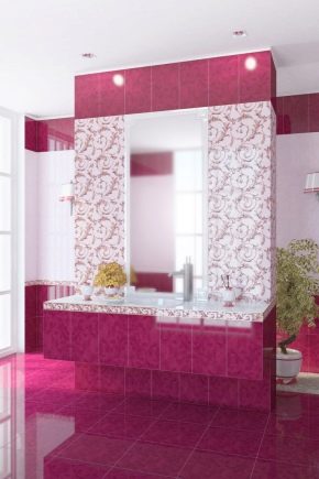  Rózsaszín kerámialapok: szép ötletek a belső térben
