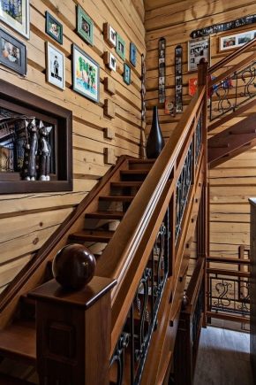 Vad kan vara trappan till andra våningen i ett trähus: alternativ för mönster och design