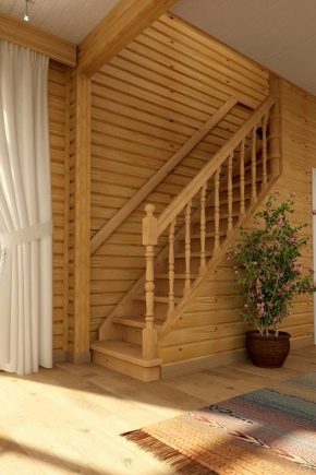  Thiết kế và lắp đặt cầu thang bằng gỗ trong một ngôi nhà nông thôn