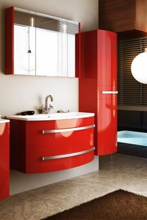  Bồn rửa trong phòng tắm với một tủ: sự tinh tế của sự lựa chọn