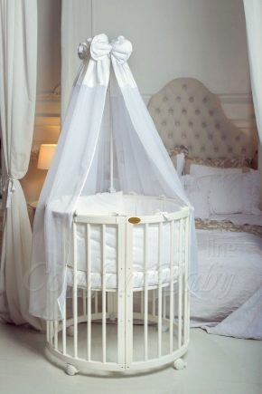  Round crib: types and tips for choosing