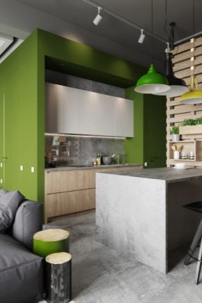  Kitchen-living area of ​​15 square meters. m: layout and design ideas