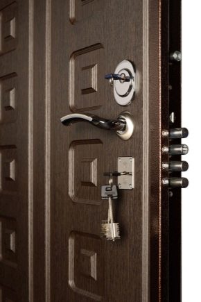  قفل الباب بمقبض ومزلاج: خيارات للجهاز ومبدأ التشغيل