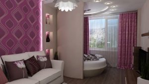  Design slaapkamer woonkamer van 18 vierkante meter. m