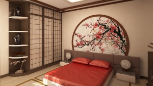  Japoniško stiliaus miegamasis