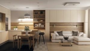  Køkken-stue i stil med minimalisme: funktioner og egenskaber