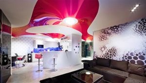  Stretch stropy pro halu: krásný design obývacího pokoje