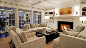  Mga tampok ng living room na may fireplace