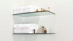  Стъклени рафтове за баня: съвети за избор и характеристики на разположение