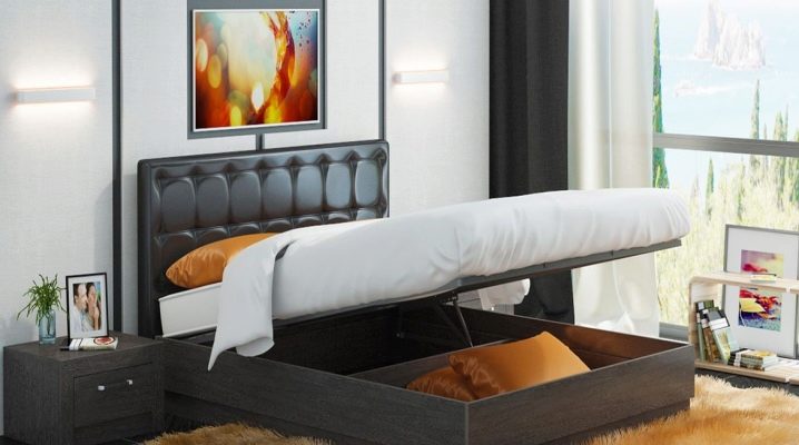  سرير مع اللوح الأمامي وآلية الرفع