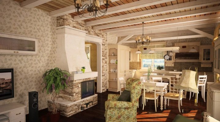  French style provence in the interior of a country house