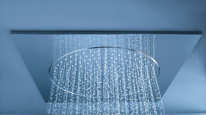  Mưa tắm cho phòng tắm: các tính năng, ưu và nhược điểm