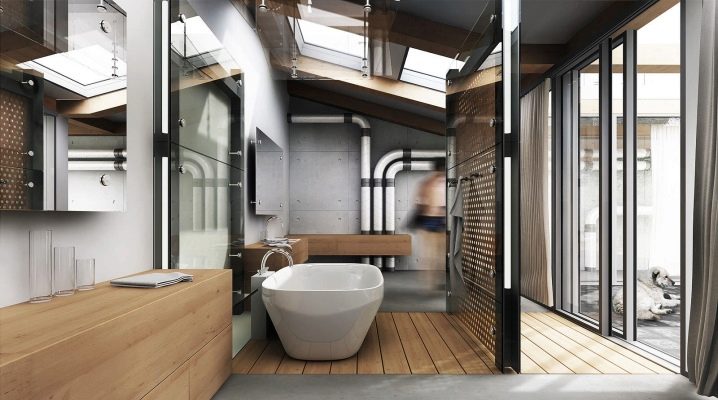  Loft-style bathrooms: modern trends in interior design