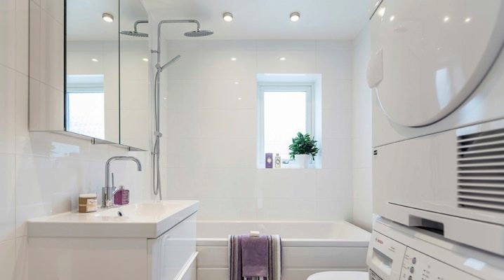  White design ng banyo