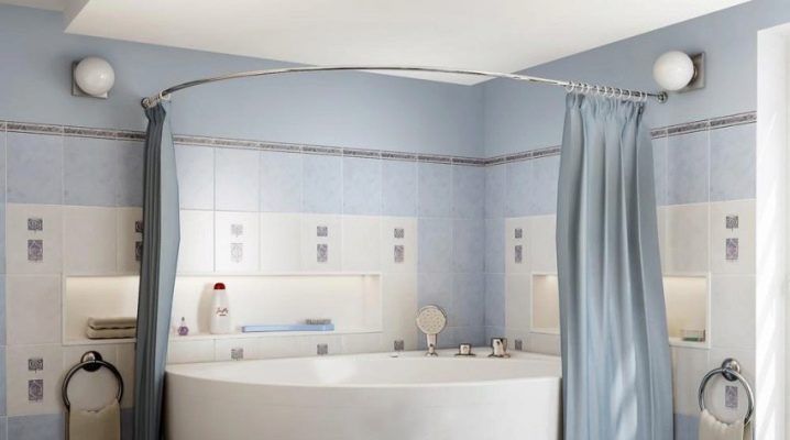  Halvcirkelformade taklängder för badrummet: typer och tips för att välja