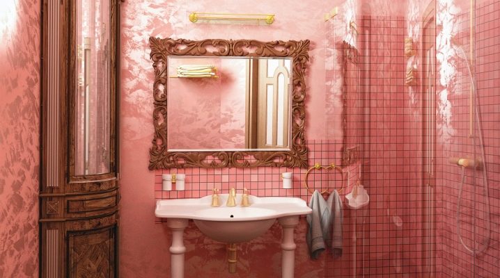 Rosa badrumsplattor: typer och nyanser av val