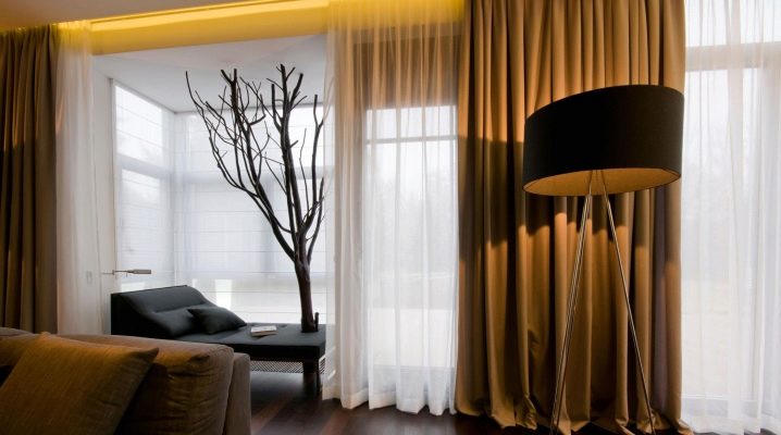  Brown curtains in the interior: interesting ideas