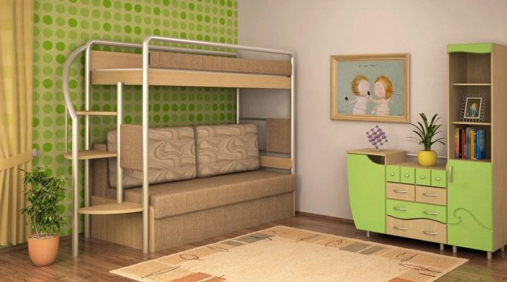  Łóżka piętrowe dla dzieci z sofą