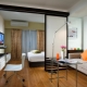  Dizaino gyvenamasis kambarys-miegamasis plotas 20 kvadratinių metrų. m