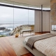  Design della camera da letto con finestre panoramiche, due o tre