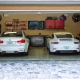  De details van de opstelling van de garage