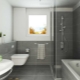  Szürke csempe a fürdőszobában: méretek, színek és tervezési ötletek