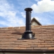  The details of the process of installing a chimney of sandwich pipes through the roof