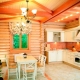  Cozinha de design de interiores em uma casa de log