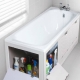  가정용 화학 제품 저장 용 선반이있는 욕실 스크린 : 디자인 특징 및 설치 방법