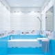 Blue tile sa interior design ng banyo