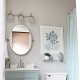  At what height to hang a mirror above the sink in the bathroom?