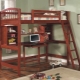  어린 이용 다락 침대와 작업 공간 - 책상이있는 소형 버전
