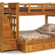 Children's bunk beds from solid wood: types and design