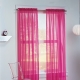  Pink curtains in the interior