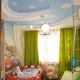  Varianter af loftet design af gipsplader i børnenes værelse