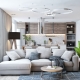  Mga modernong estilo ng kusina-living room