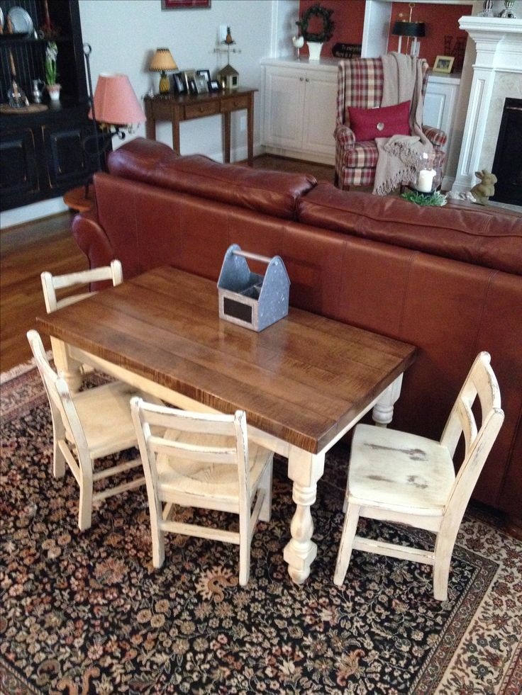 small wooden kids table