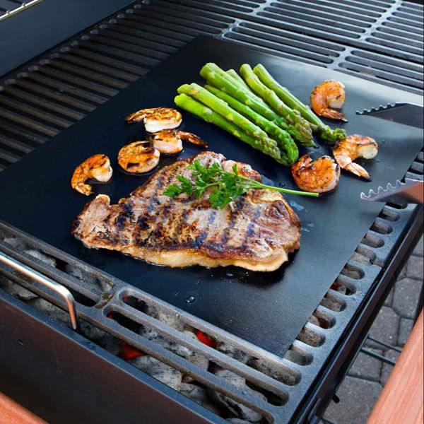 Tapis De Barbecue Antiadhésif En Téflon - 40x120 Cm, Découpable, Réutilisable, Sans PFOA, Pour Gaz Et Charbon