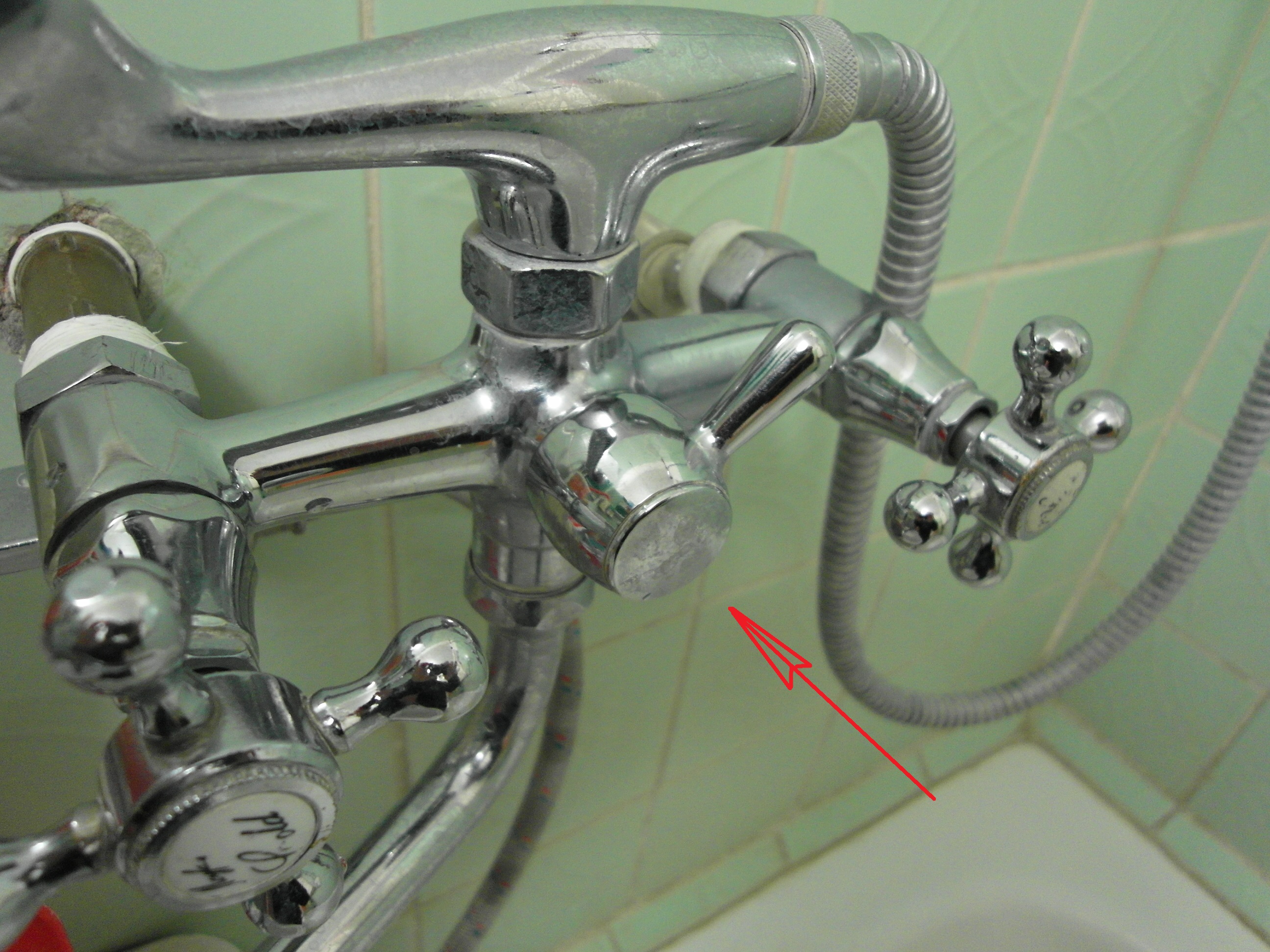 Кран Vidima двухвентильный переключатель душ